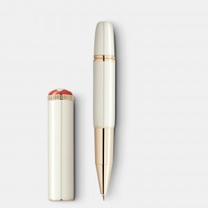 Montblanc heritage rouge et noir "baby" edição especial rollerball cor de marfim 128122
