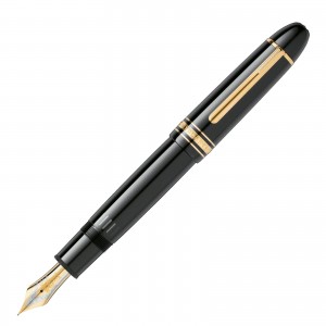 Montblanc caneta-tinteiro meisterstuck dourada 149 média 132113